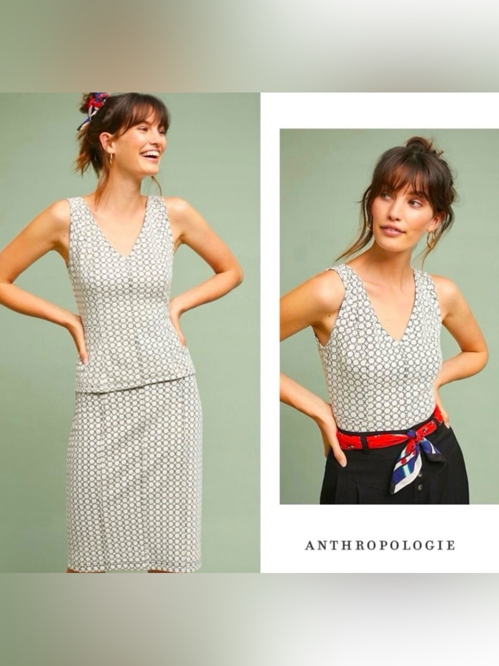Anthropologie Maeve Astoria Peplum Top Sz M